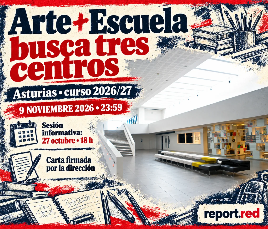 Convocatoria Arte Escuela Asturias con fecha 9 noviembre 2026 y requisitos, sobre foto de archivo 2017 del interior deLABoral
