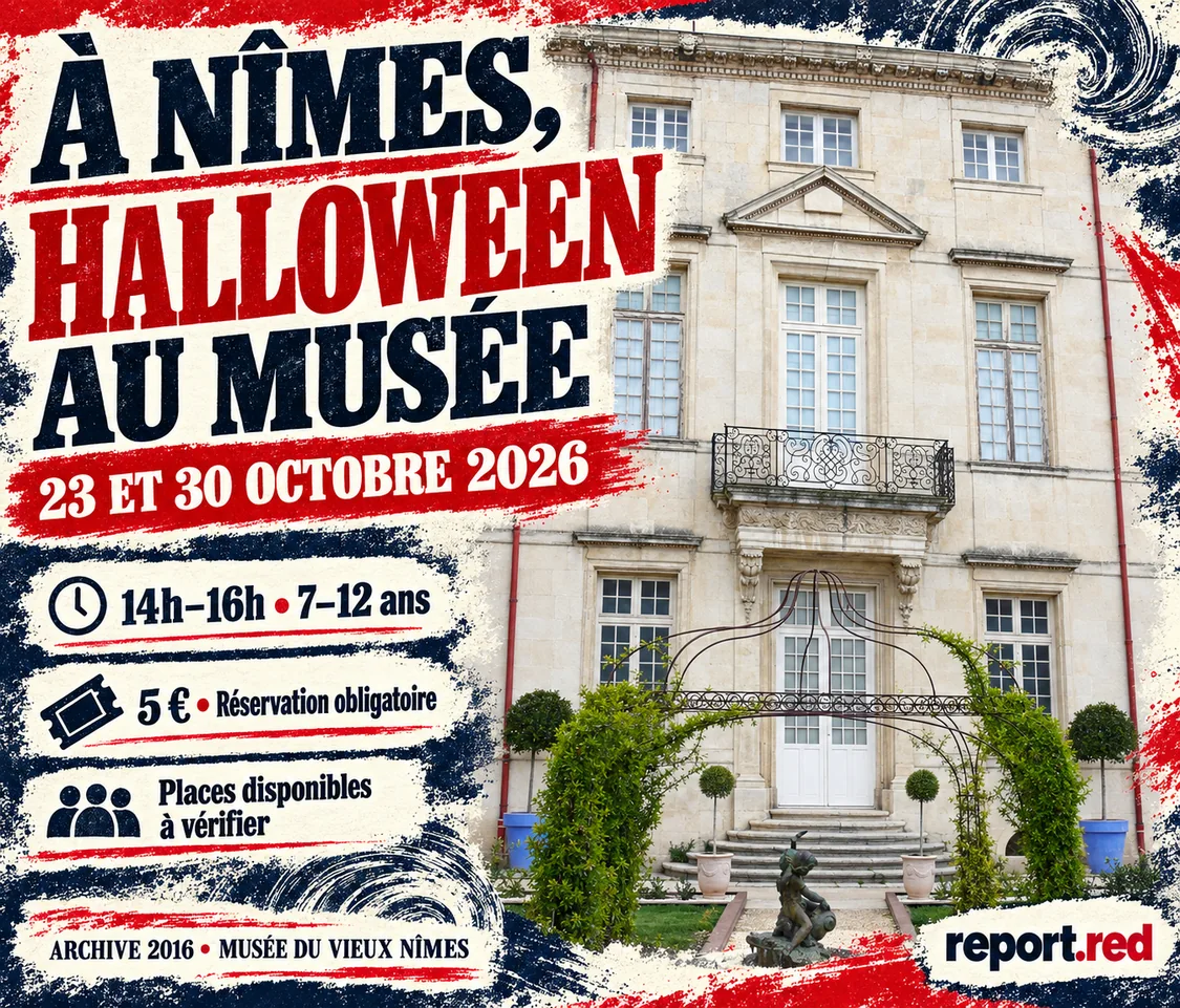 Couverture de l’atelier Halloween au musée du Vieux Nîmes, 23 et 30 octobre 2026, 7–12 ans, 5 €, photo d’archive 2016