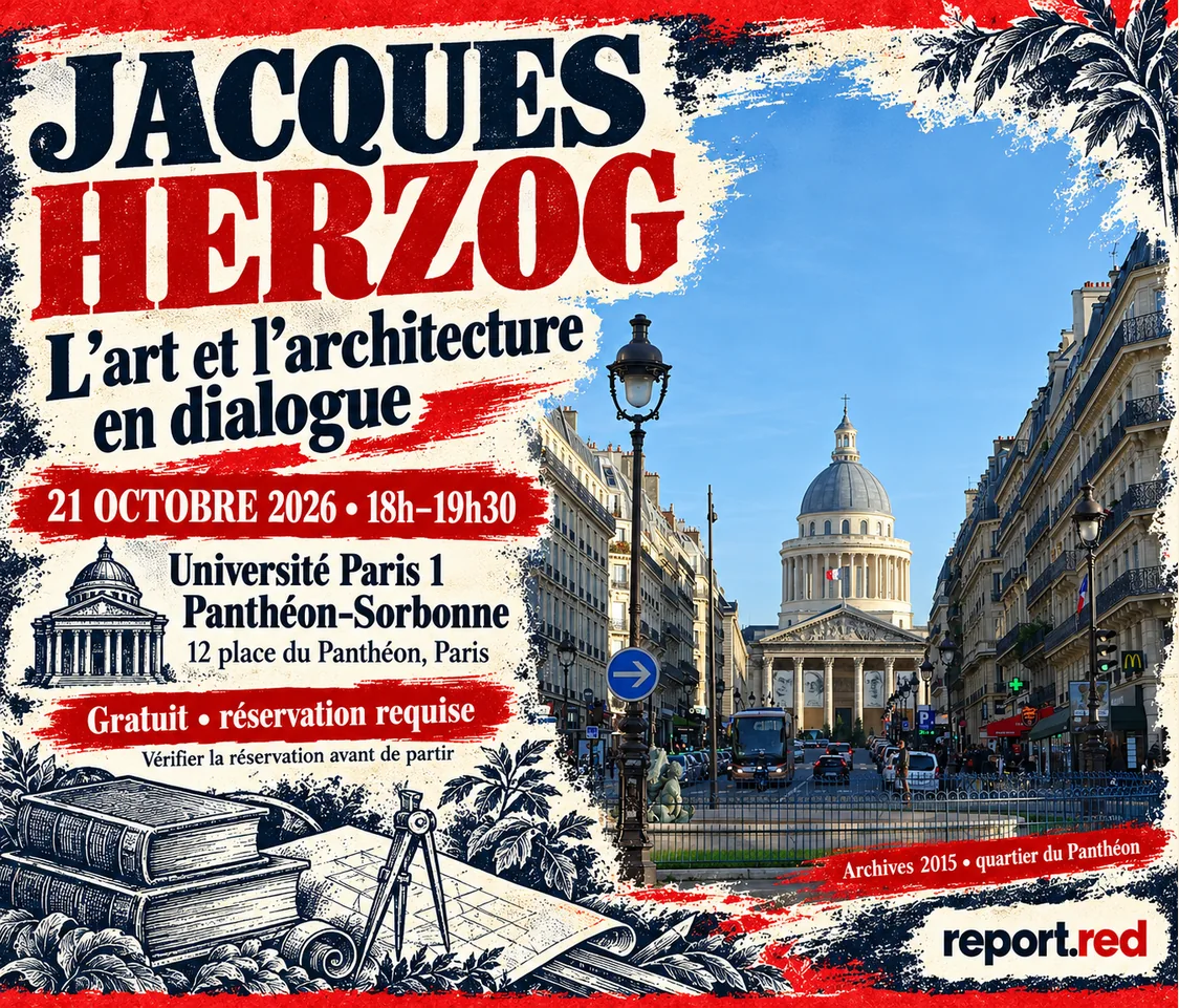 Jacques Herzog à Paris 1 le 21 octobre 2026,18h–19h30 sur réservation, avec photographie du quartier en 2015