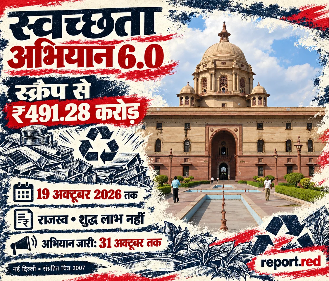 स्वच्छता अभियान 6.0 का 19 अक्टूबर 2026 तक 491.28 करोड़ स्क्रैप राजस्व, संग्रहित केंद्रीय सचिवालय चित्र 2007