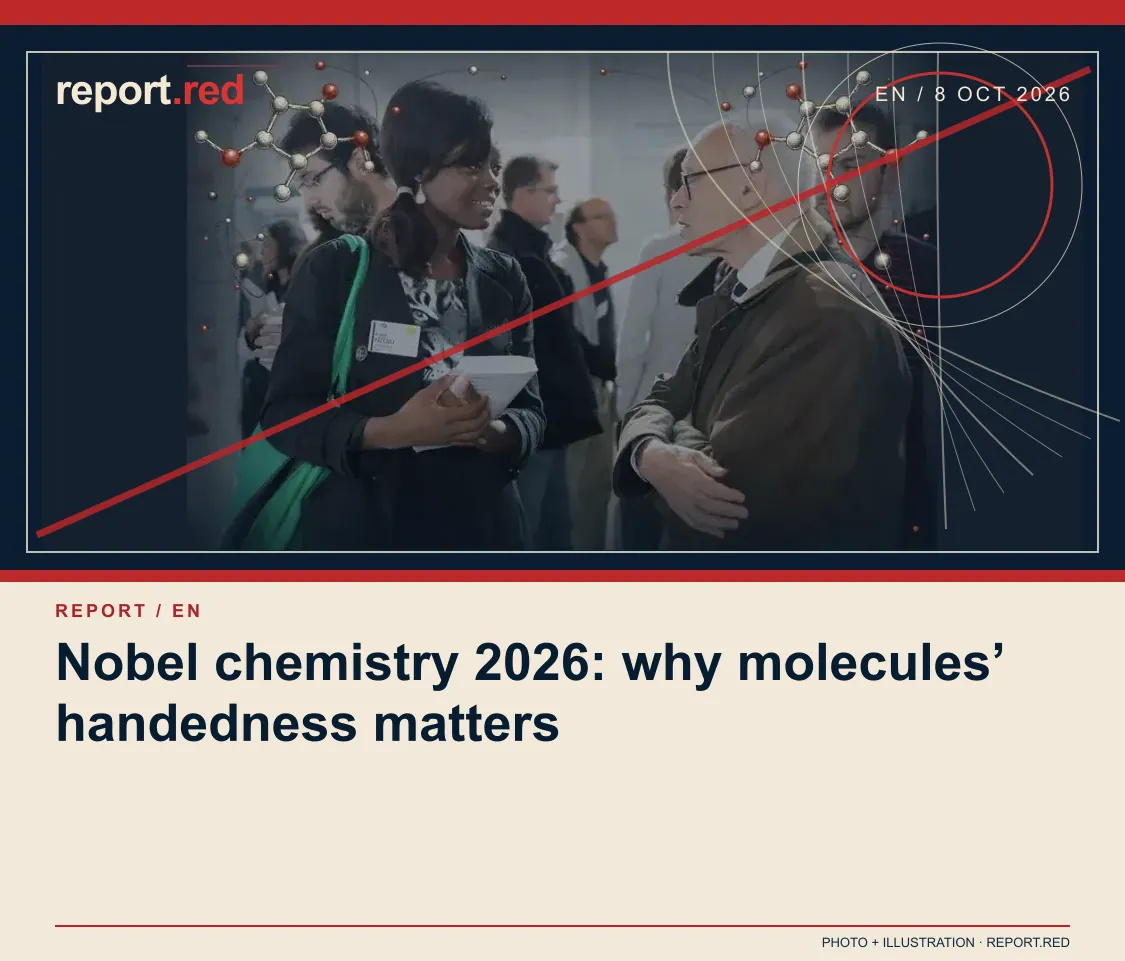 Nobel chemistry 2026: why molecules’ handedness matters — report.red photo and illustration social cover, 2026-10-08